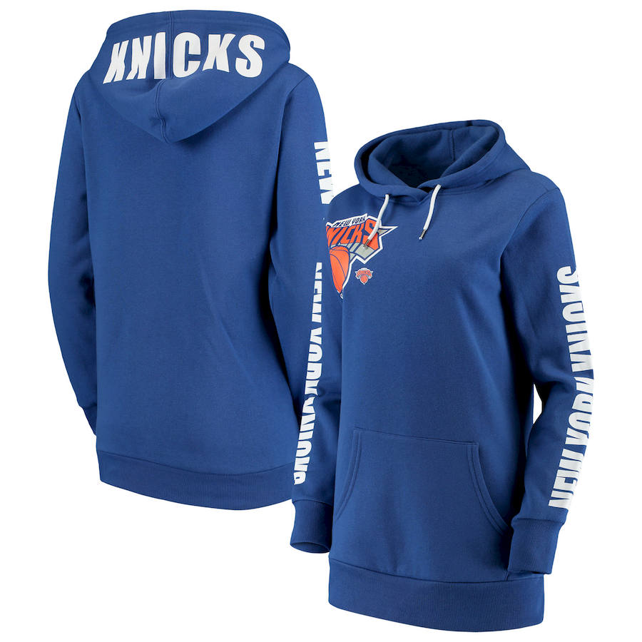 New York Knicks G-III 4Her by Carl Banks Women's Overtime Pullover Hoodie Blue