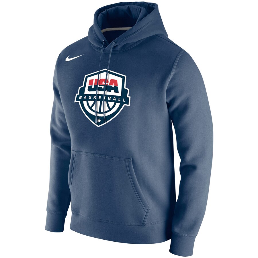 USA Basketball Nike Club Fleece Pullover Hoodie Navy