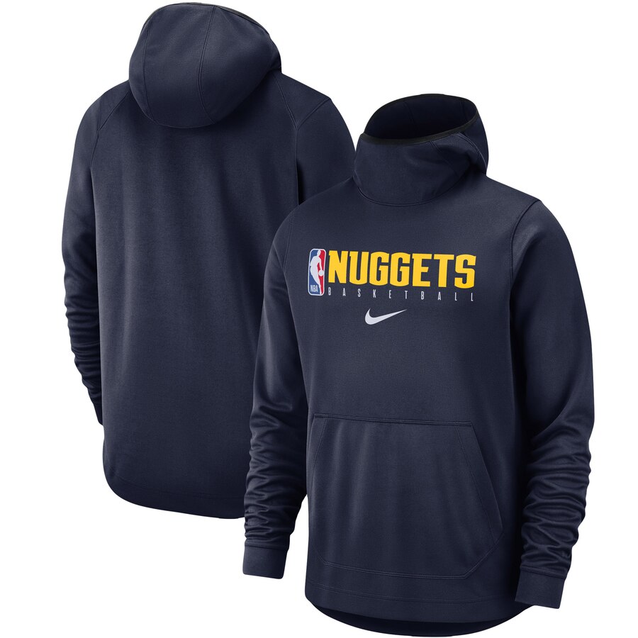 Denver Nuggets Nike Spotlight Practice Performance Pullover Hoodie Navy