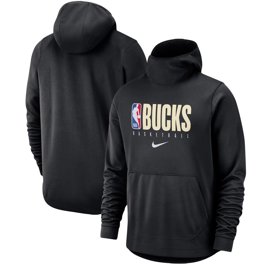 Milwaukee Bucks Nike Spotlight Practice Performance Pullover Hoodie Black