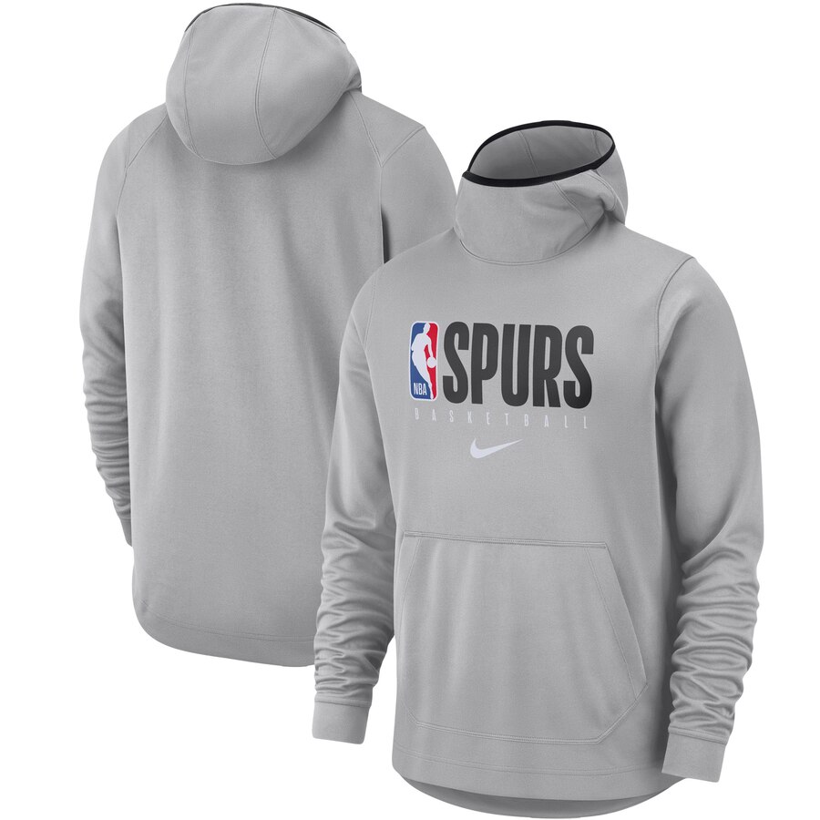 San Antonio Spurs Nike Spotlight Practice Performance Pullover Hoodie Silver