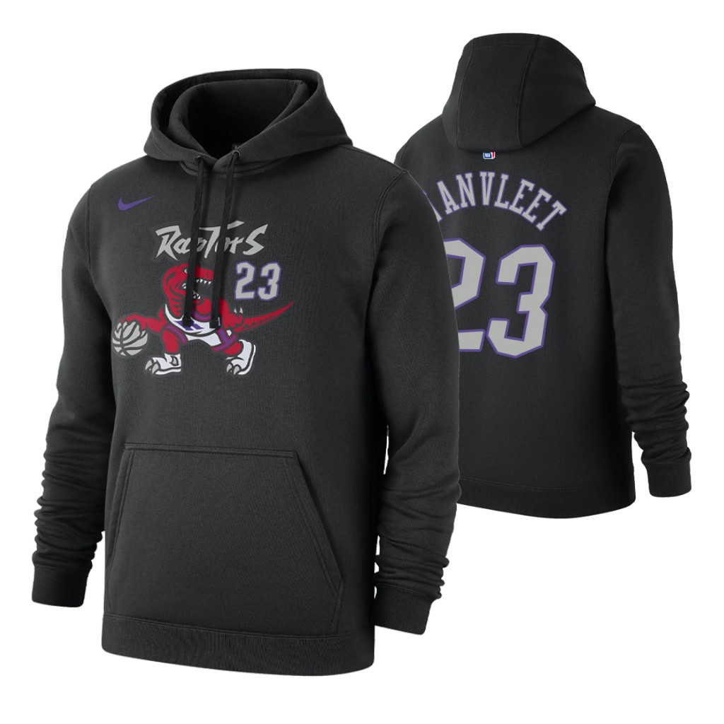 Nike Raptors #23 Fred Vanvleet 2019-20 Hardwood Classics Black Pullover Hoodie