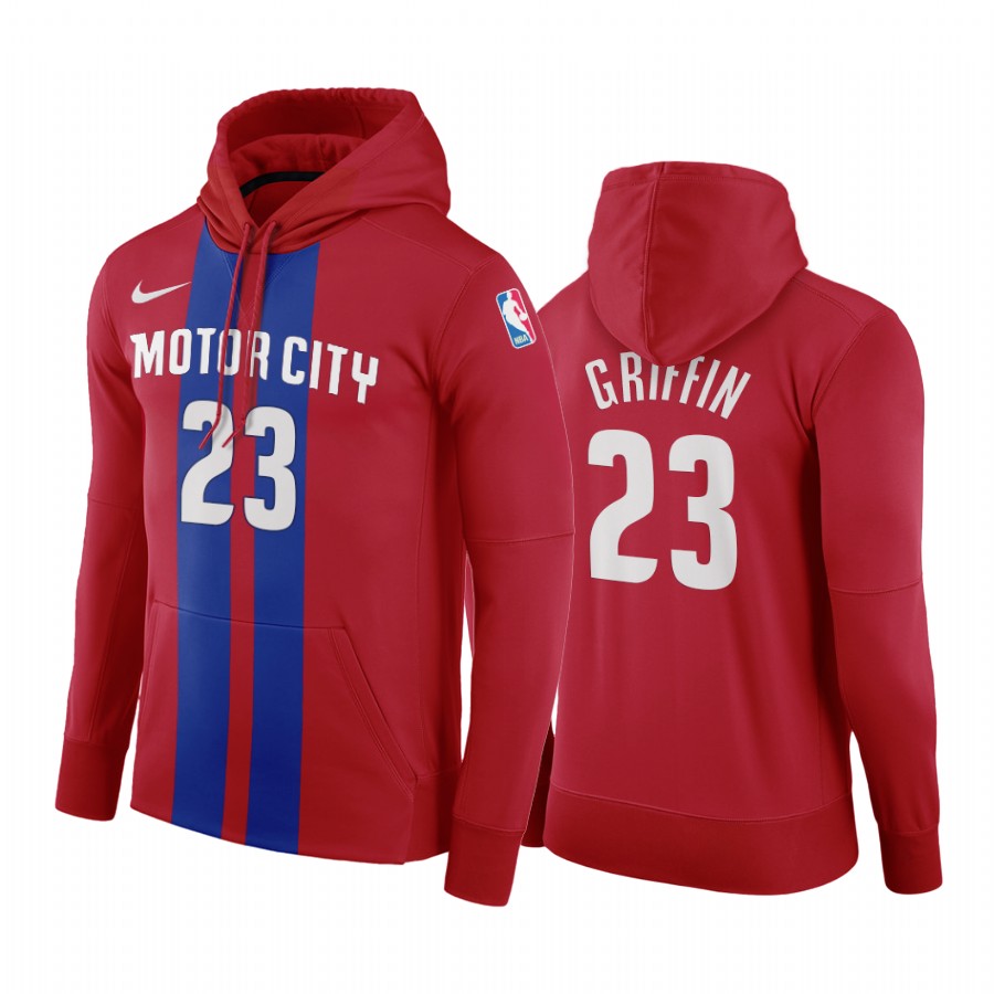 Nike Pistons #23 Blake Griffin Men's 2019-20 Red City Edition NBA Hoodie