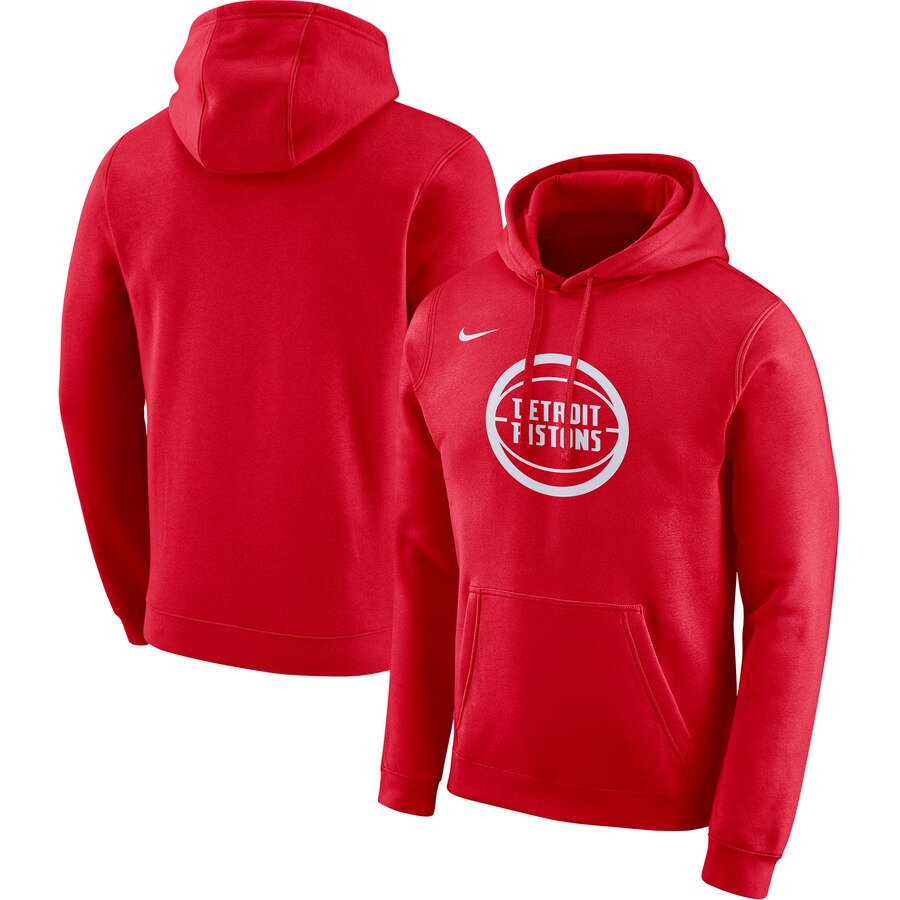 Men's Detroit Pistons Nike Red 2019-20 City Edition Club Pullover Hoodie