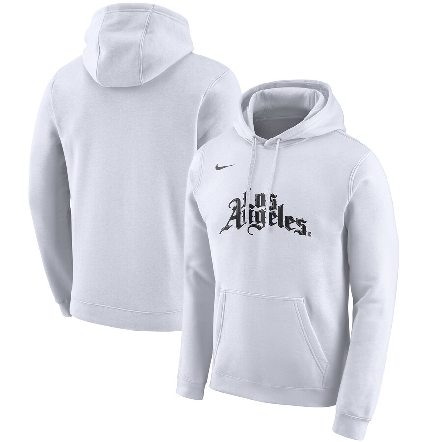 Men's LA Clippers Nike White 2019-20 City Edition Club Pullover Hoodie