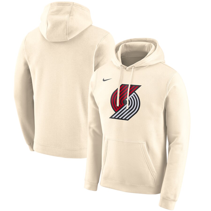 Men's Portland Trail Blazers Nike Cream 2019-20 City Edition Club Pullover Hoodie