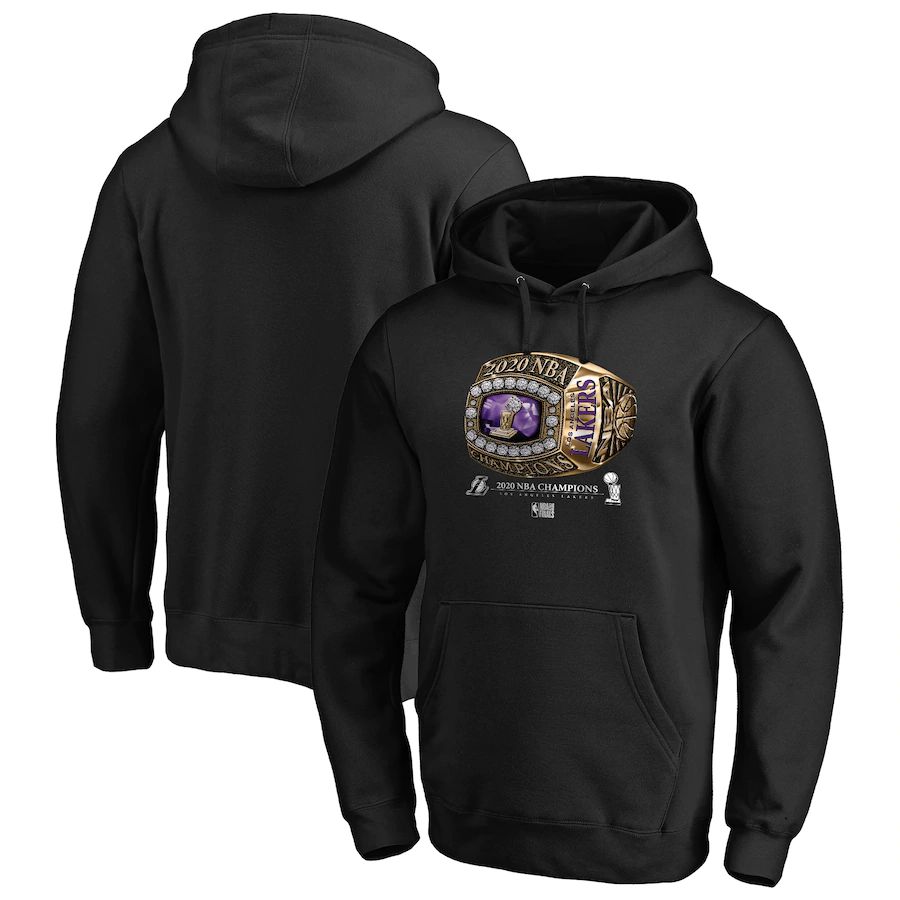 Los Angeles Lakers 2020 NBA Finals Champions Bling Diamond Pullover Hoodie Black