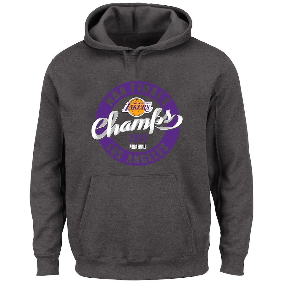 Los Angeles Lakers 2020 NBA Finals Champions Zone Pullover Hoodie Heather Gray