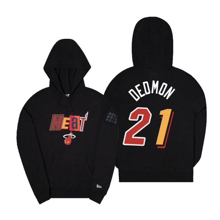 Nike Heat #21 Dewayne Dedmon Men's 2022-23 City Edition NBA Hoodie - Cherry Blossom Black