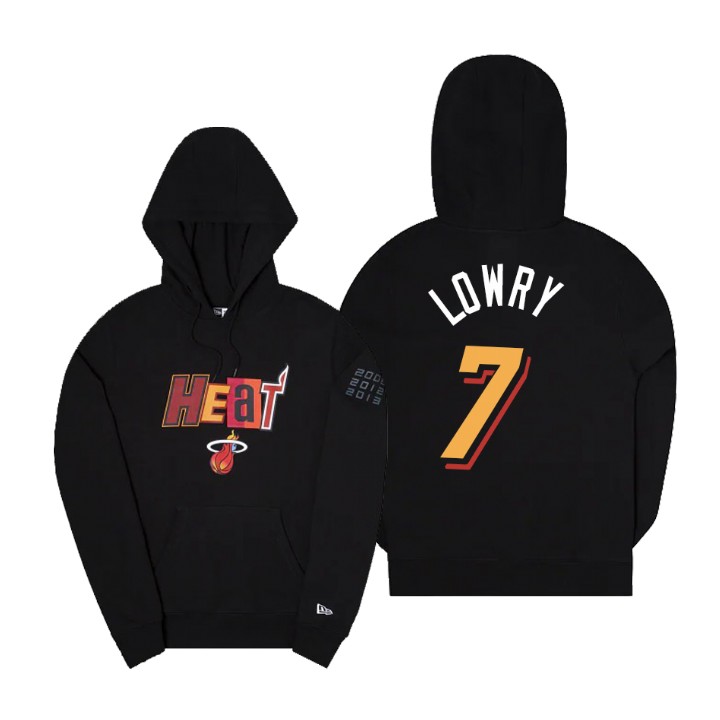 Nike Heat #7 Kyle Lowry Men's 2022-23 City Edition NBA Hoodie - Cherry Blossom Black