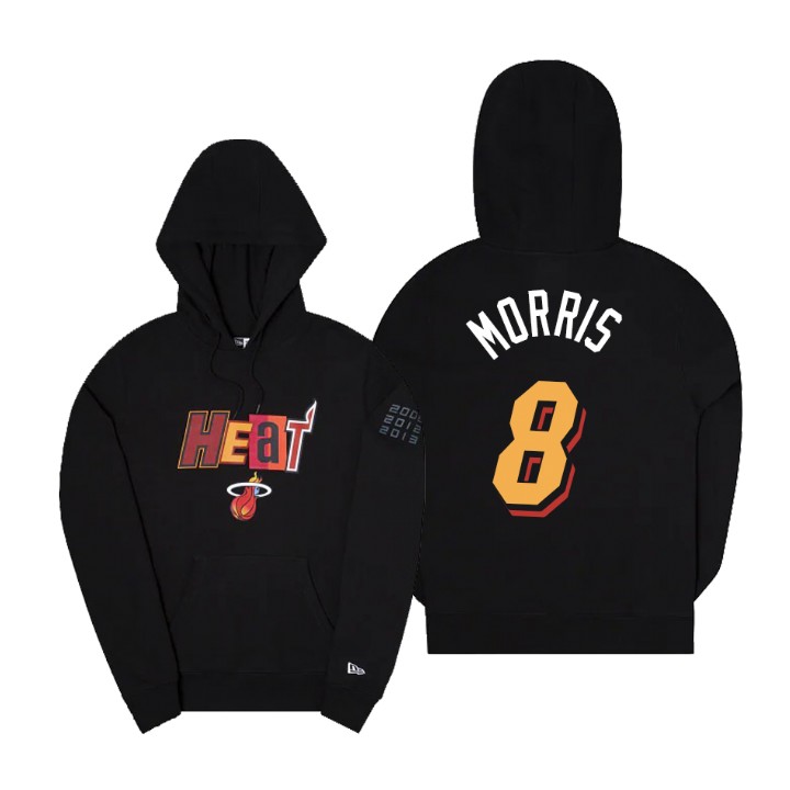 Nike Heat #8 Markieff Morris Men's 2022-23 City Edition NBA Hoodie - Cherry Blossom Black