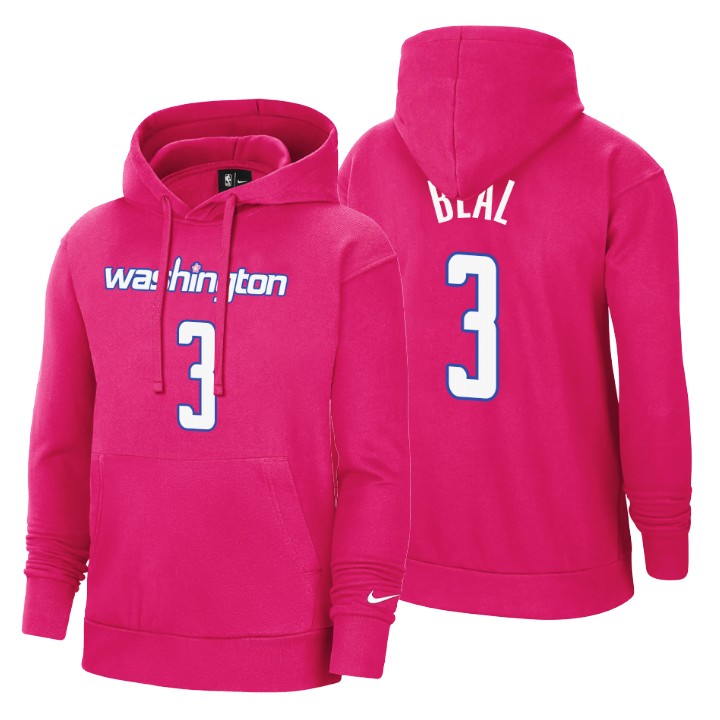 Nike Wizards #3 Bradley Beal Men's 2022-23 City Edition NBA Hoodie - Cherry Blossom Pink