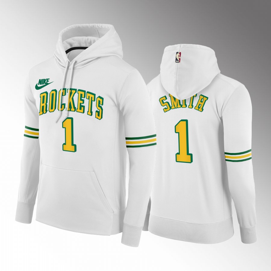 Nike Rockets #1 Jabari Smith Men's White NBA 2022-23 Classic Edition Hoodie