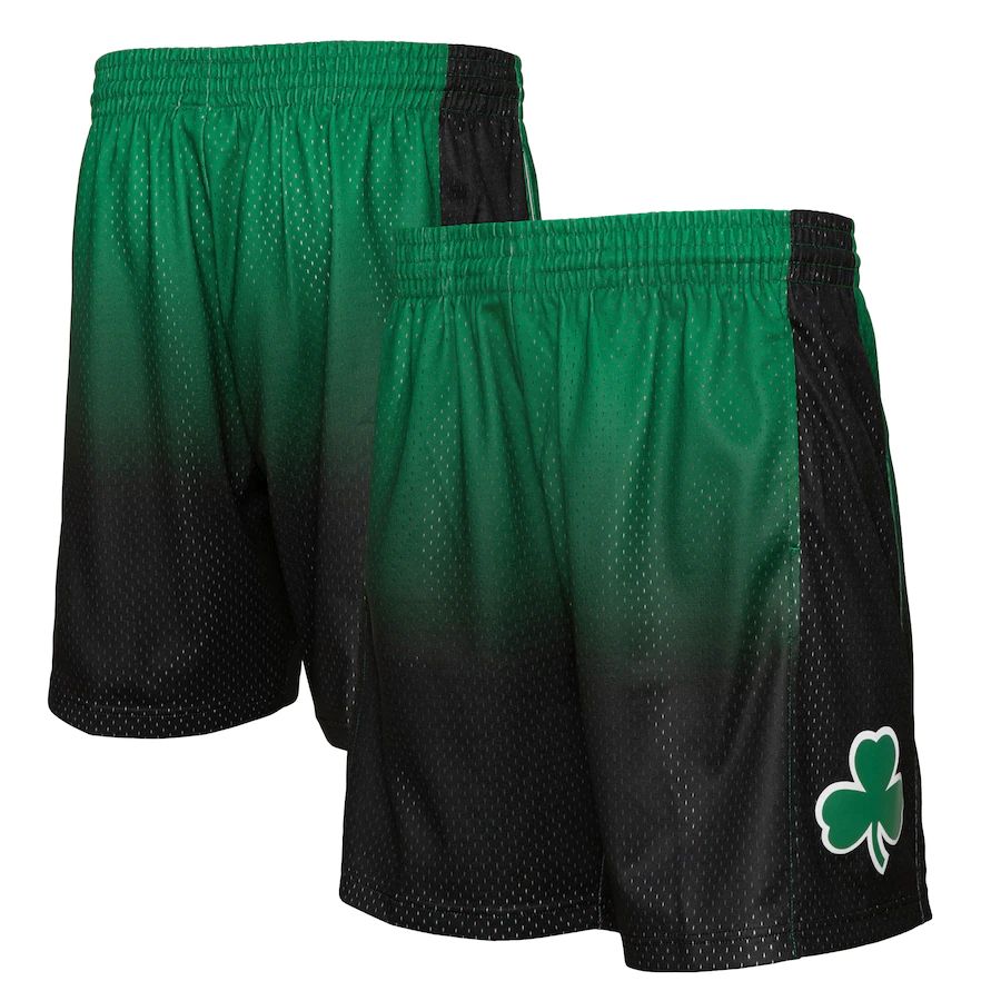 Boston Celtics Mitchell & Ness Men's Kelly Green/Black 2007/08 Hardwood Classics Fadeaway Reload 3.0 Swingman Shorts