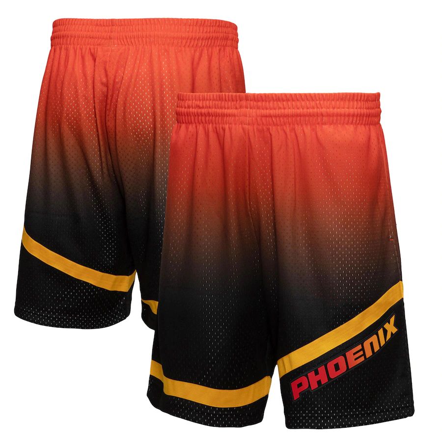 Phoenix Suns Mitchell & Ness Men's Orange/Black 1996/97 Hardwood Classics Fadeaway Reload 3.0 Swingman Shorts