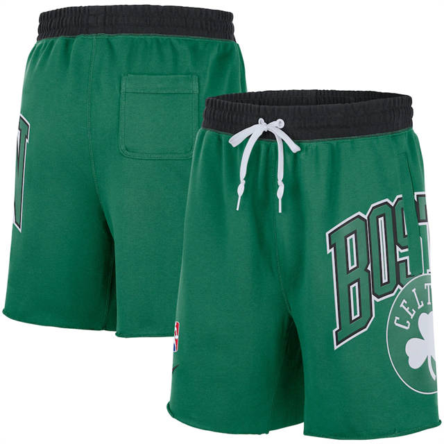 Men's Boston Celtics Nike Kelly Green 75th Anniversary Courtside Fleece Shorts