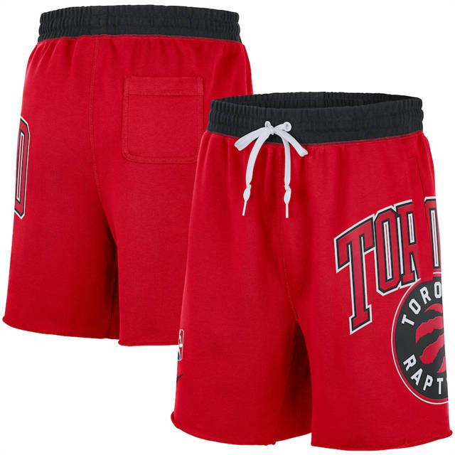 Men's Toronto Raptors Nike Red 75th Anniversary Courtside Fleece Shorts