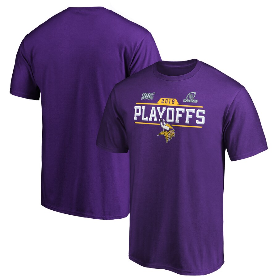 Minnesota Vikings 2019 NFL Playoffs Bound Chip Shot T-Shirt Purple