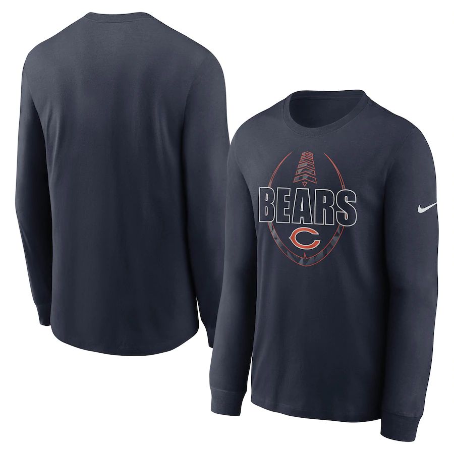 Chicago Bears Nike Icon Legend Performance Long Sleeve T-Shirt Navy