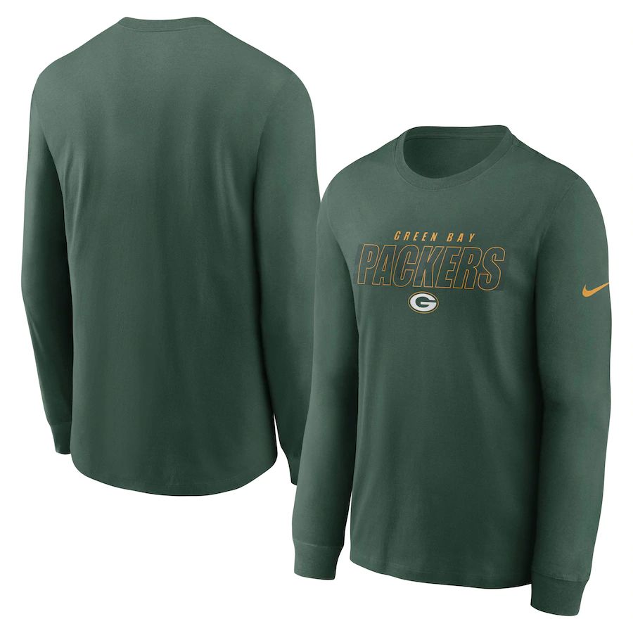 Green Bay Packers Nike Fan Gear Playbook Long Sleeve T-Shirt Green