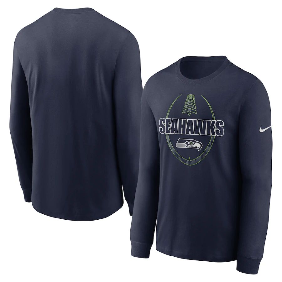 Seattle Seahawks Nike Icon Legend Performance Long Sleeve T-Shirt College Navy