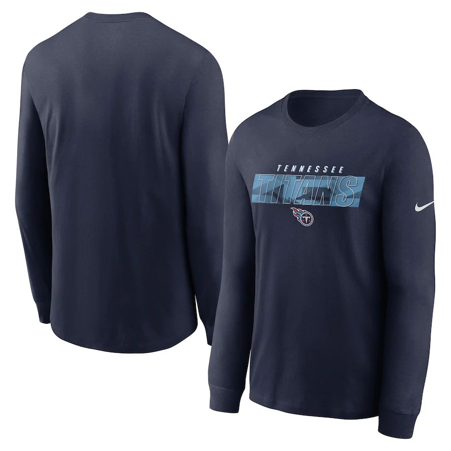 Tennessee Titans Nike Fan Gear Playbook Long Sleeve T-Shirt Navy