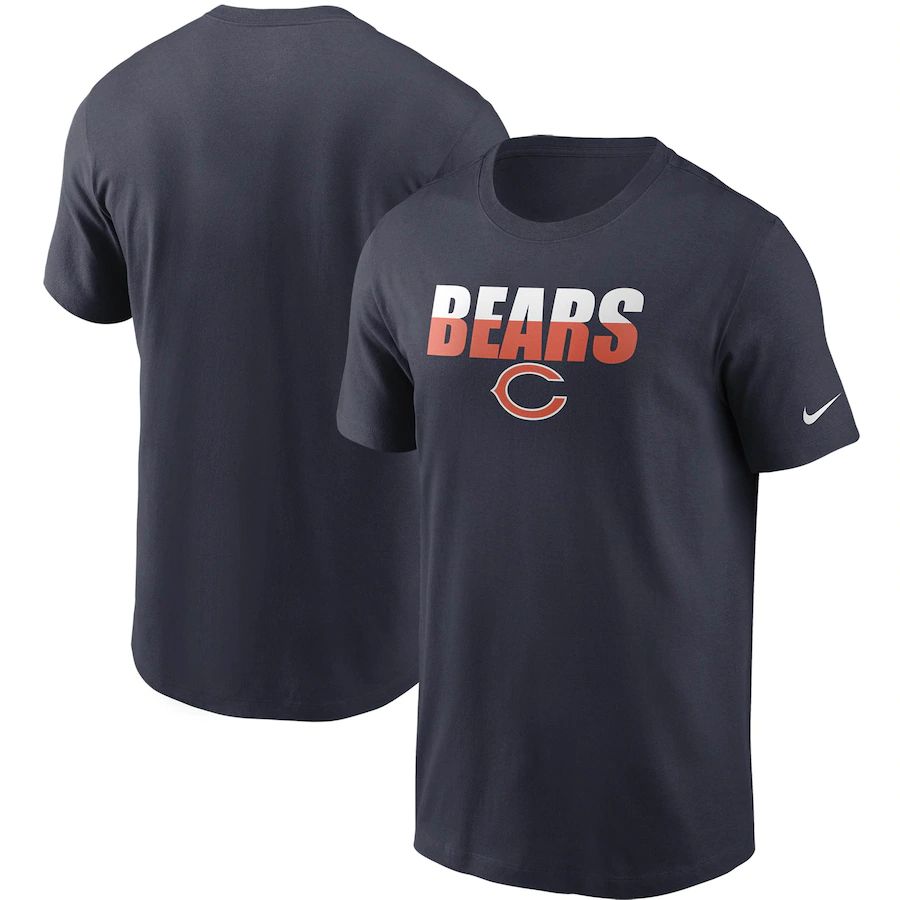 Chicago Bears Nike Split T-Shirt Navy