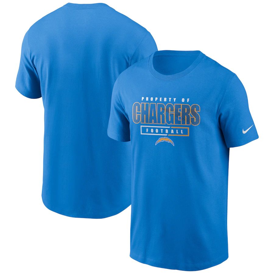 Los Angeles Chargers Nike Team Property Of Essential T-Shirt Powder Blue