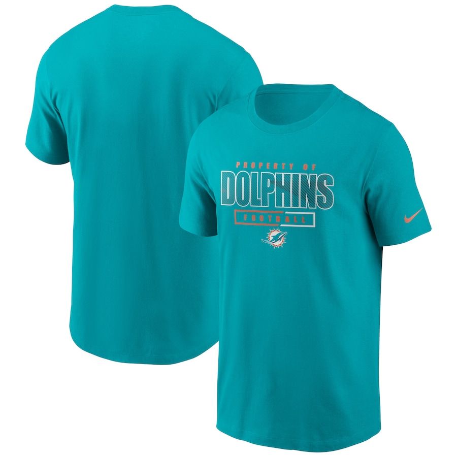 Miami Dolphins Nike Team Property Of Essential T-Shirt Aqua