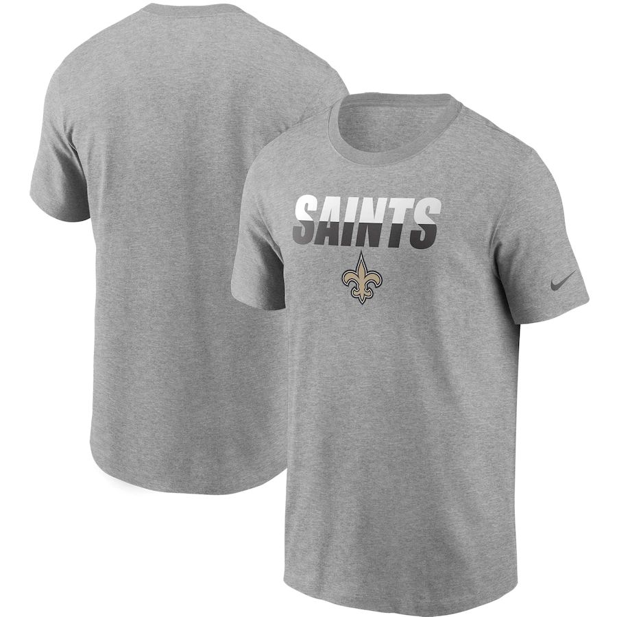 New Orleans Saints Nike Split T-Shirt Heathered Gray