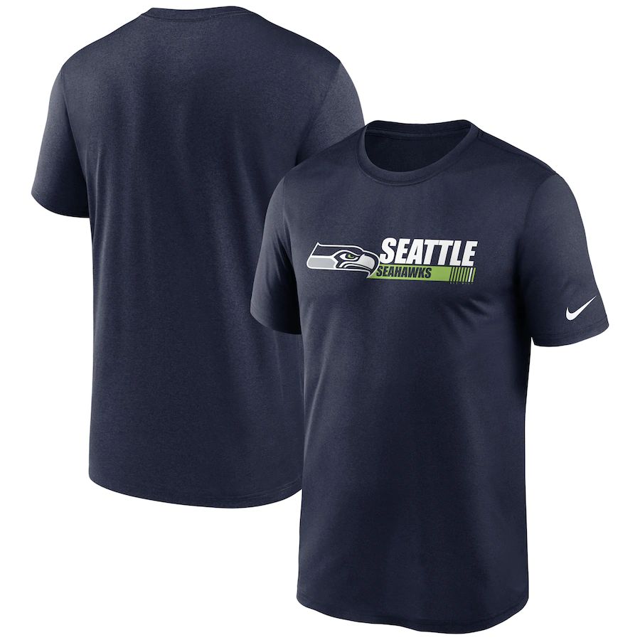 Seattle Seahawks Nike Fan Gear Team Conference Legend Performance T-Shirt College Navy