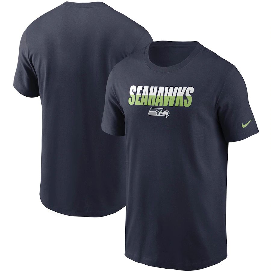 Seattle Seahawks Nike Split T-Shirt College Navy