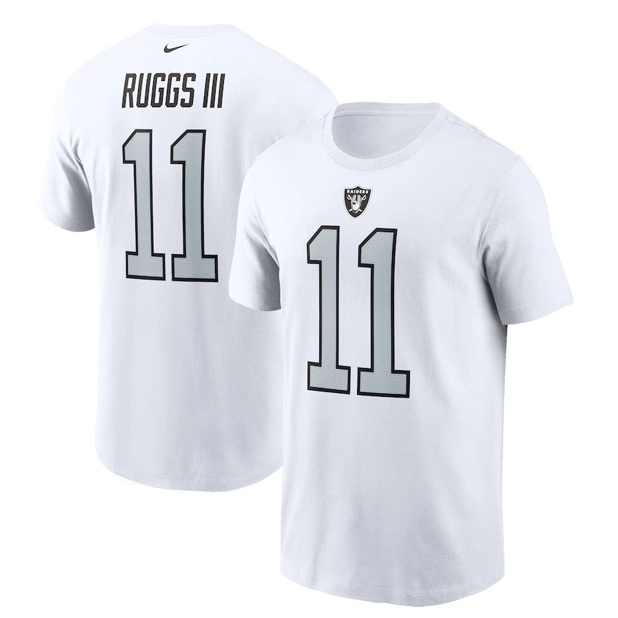 Las Vegas Raiders #11 Henry Ruggs III Nike Team Player Name & Number T-Shirt White