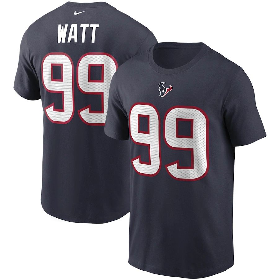 Houston Texans #99 J.J. Watt Nike Team Player Name & Number T-Shirt Navy