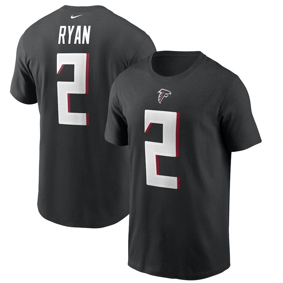 Atlanta Falcons #2 Matt Ryan Nike Team Player Name & Number T-Shirt Black