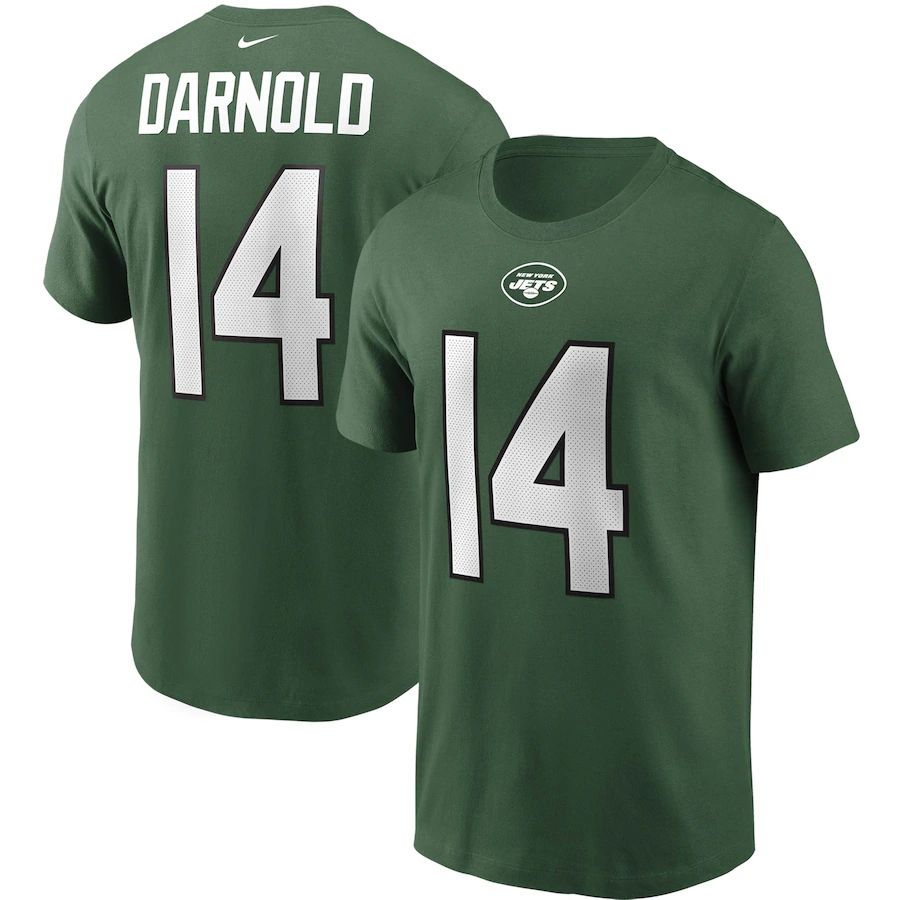 New York Jets #14 Sam Darnold Nike Team Player Name & Number T-Shirt Green