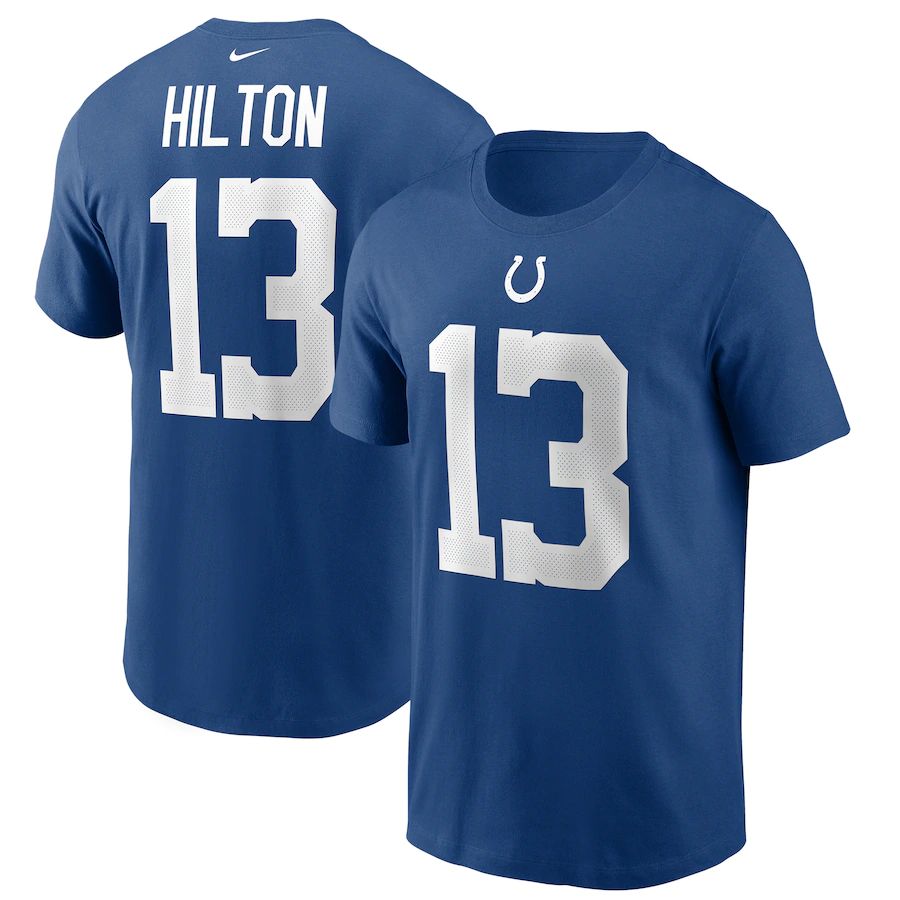 Indianapolis Colts #13 T.Y. Hilton Nike Team Player Name & Number T-Shirt Royal