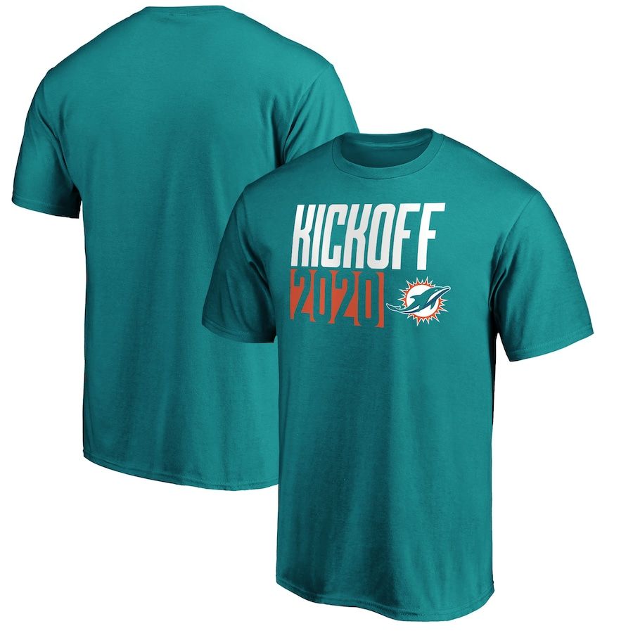 Miami Dolphins Fanatics Branded Kickoff 2020 T-Shirt Aqua