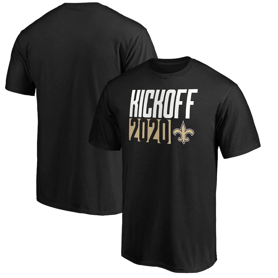 New Orleans Saints Fanatics Branded Kickoff 2020 T-Shirt Black