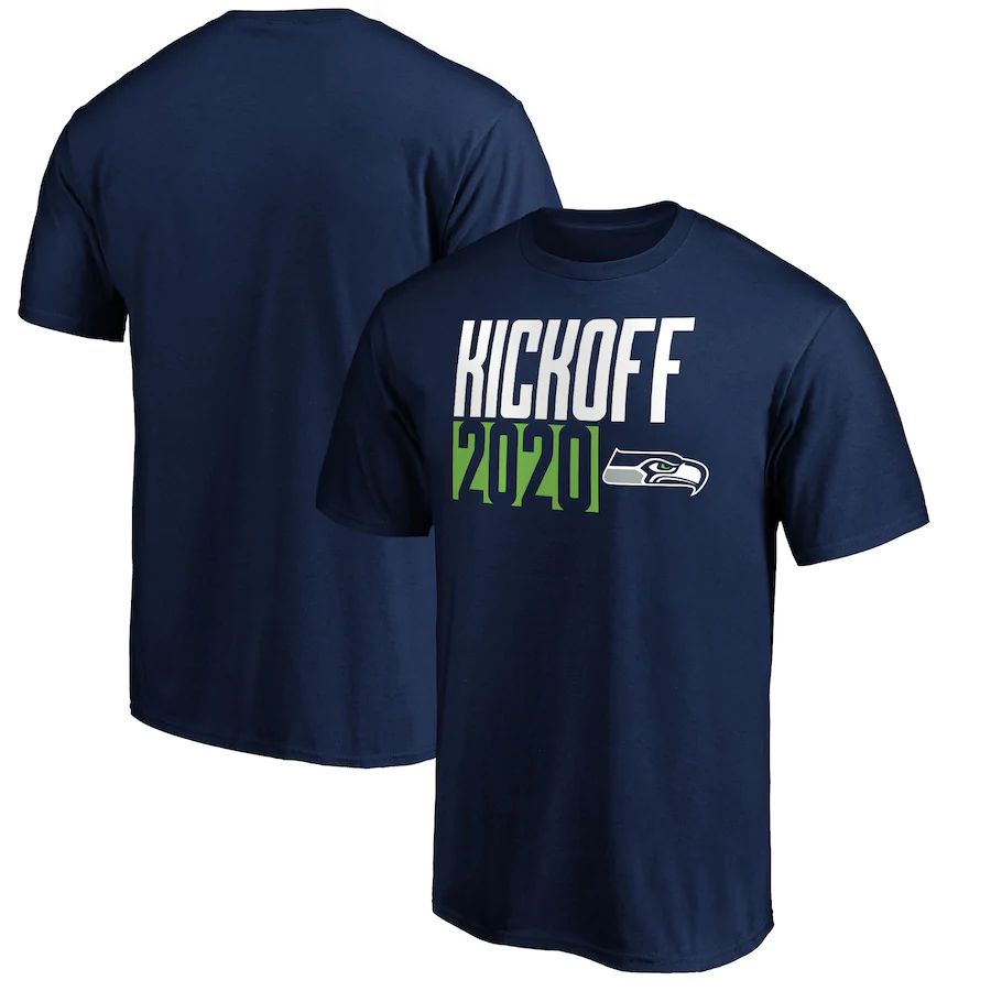 Seattle Seahawks Fanatics Branded Kickoff 2020 T-Shirt College Navy