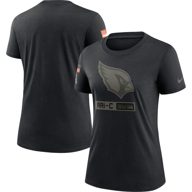 Arizona Cardinals Nike Women's 2020 Salute To Service Performance T-Shirt Black