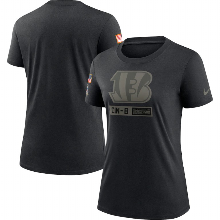 Cincinnati Bengals Nike Women's 2020 Salute To Service Performance T-Shirt Black