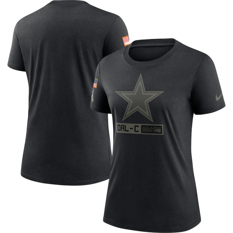 Dallas Cowboys Nike Women's 2020 Salute To Service Performance T-Shirt Black