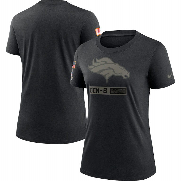 Denver Broncos Nike Women's 2020 Salute To Service Performance T-Shirt Black