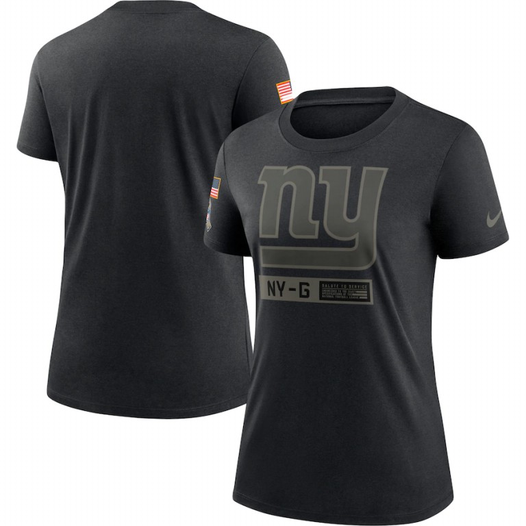 New York Giants Nike Women's 2020 Salute To Service Performance T-Shirt Black