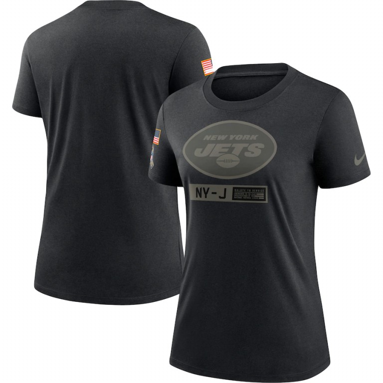 New York Jets Nike Women's 2020 Salute To Service Performance T-Shirt Black