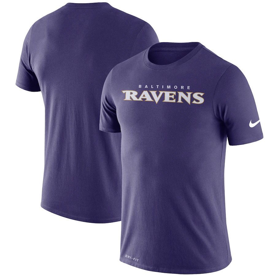 Baltimore Ravens Nike Fan Gear Essential Wordmark Performance T-Shirt Purple