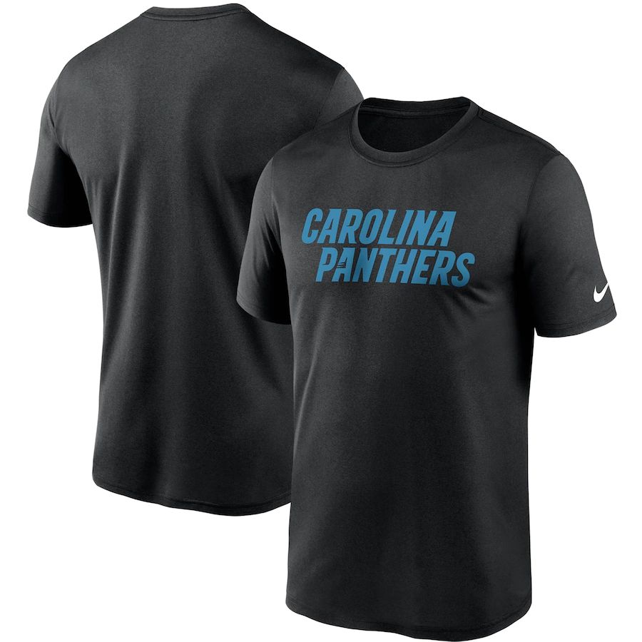 Carolina Panthers Nike Fan Gear Legend Wordmark Performance T-Shirt Black