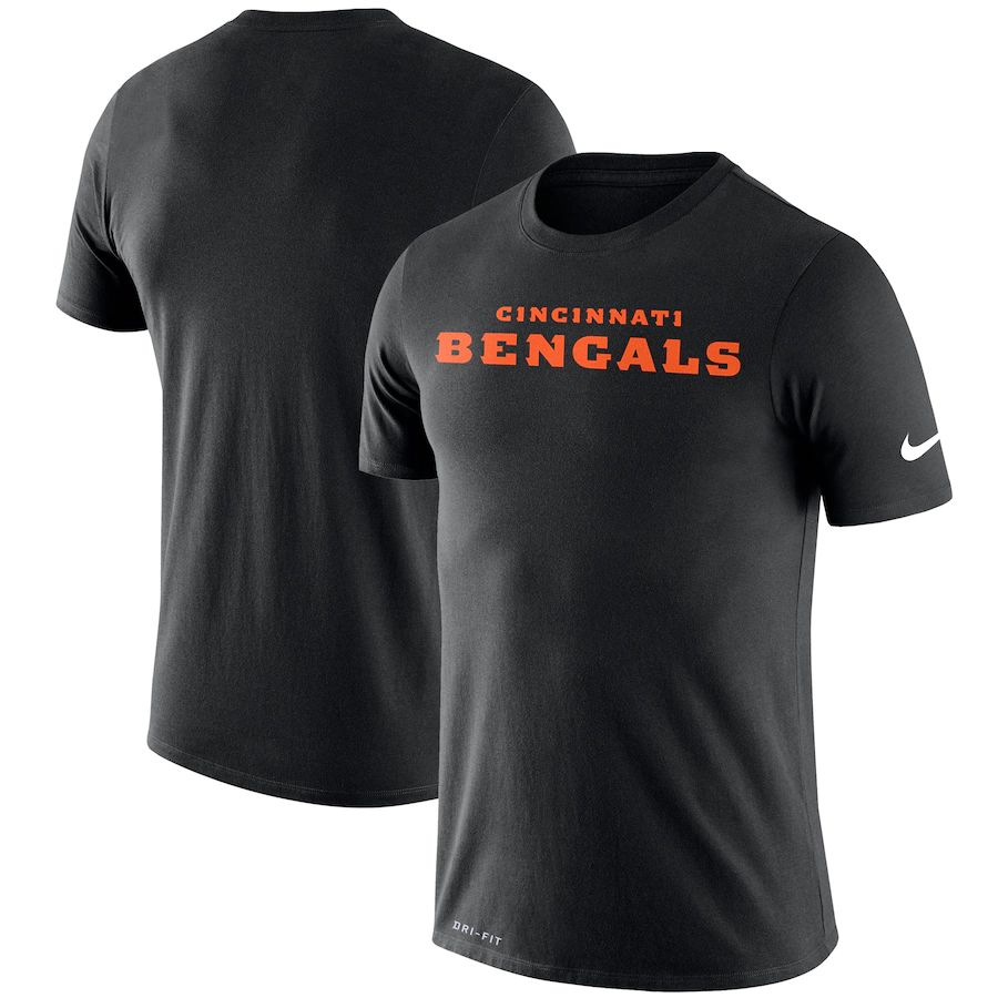 Cincinnati Bengals Nike Fan Gear Essential Wordmark Performance T-Shirt Black