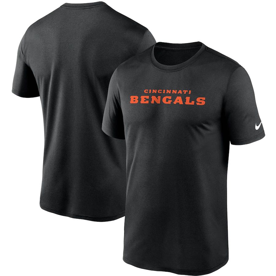 Cincinnati Bengals Nike Fan Gear Legend Wordmark Performance T-Shirt Black